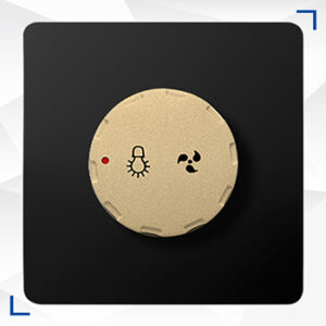 دیمر فن مدل کریستال مشکی/طلا آسیا الکتریک