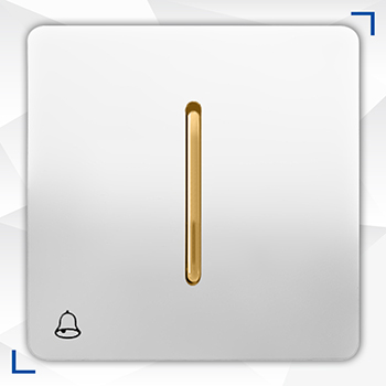 C01-13 شاسی زنگ مدل کریستال سفید/طلا آسیا الکتریک - Image 1