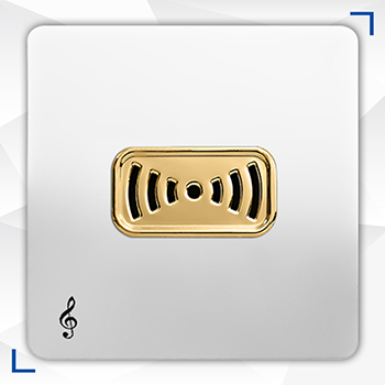 C01-5 بیزر ملودی مدل کریستال سفید/طلا آسیا الکتریک - Image 1