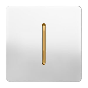 کلید تک پل مدل کریستال سفید/طلایی آسیا الکتریک